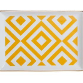 Porland Morocco Desen 4 Sarı 18 cm Kahvaltı Tabağı