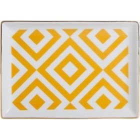 Porland Morocco Desen 4 Sarı 18 cm Kahvaltı Tabağı
