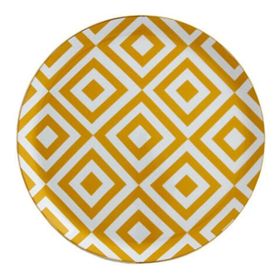 Porland Morocco Desen 4 Sarı 24 cm Düz Tabak