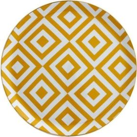 Porland Morocco Desen 4 Sarı 24 cm Düz Tabak