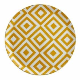 Porland Morocco Desen 4 Sarı 24 cm Düz Tabak