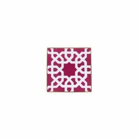 Porland Morocco Desen 5 Fuşya 10x10 cm Bardak Altlığı