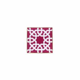 Porland Morocco Desen 5 Fuşya 10x10 cm Bardak Altlığı