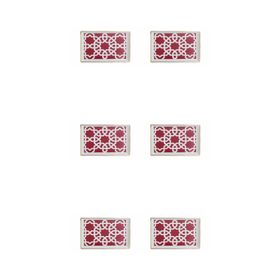 Porland Morocco Desen 5 Fuşya 18x13 cm Porselen Kahvaltı Tabağı
