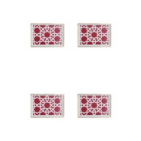 Porland Morocco Desen 5 Fuşya 18x13 cm Porselen Kahvaltı Tabağı
