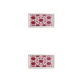 Porland Morocco Desen 5 Fuşya 18x13 cm Porselen Kahvaltı Tabağı