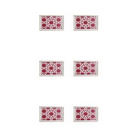 Porland Morocco Desen 5 Fuşya 18x13 cm Porselen Kahvaltı Tabağı