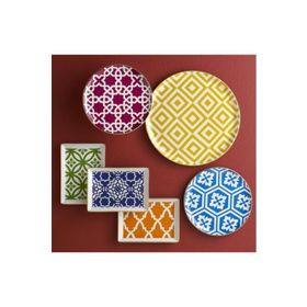 Porland Morocco Desen 5 Fuşya 80 cc Tabaklı Porselen Kahve Fincanı