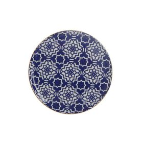 Porland Morocco Desen 7 Mor 28 cm Porselen Düz Tabak