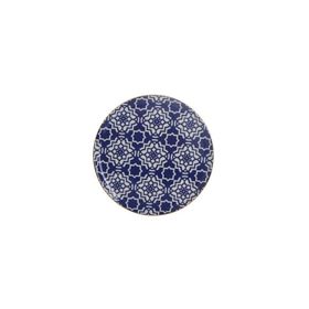 Porland Morocco Desen 7 Mor 28 cm Porselen Düz Tabak