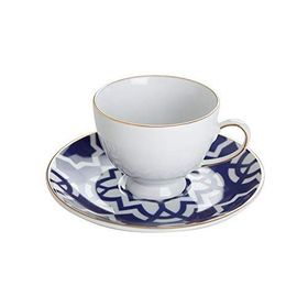 Porland Morocco Desen 7 Mor 80 cc Porselen Tabaklı Kahve Fincanı