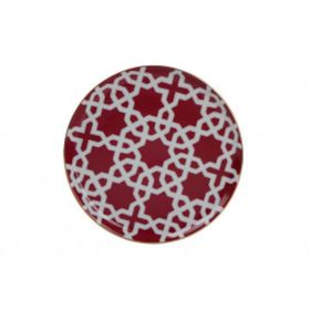 Porland Morocco Desen Fuşya 20 cm Düz Tabak