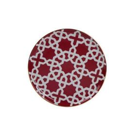 Porland Morocco Desen Fuşya 20 cm Düz Tabak