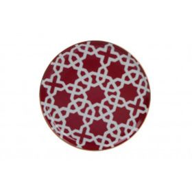 Porland Morocco Desen Fuşya 20 cm Düz Tabak
