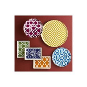 Porland Morocco Desen Fuşya 20 cm Düz Tabak