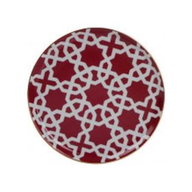 Porland Morocco Desen Fuşya 20 cm Düz Tabak
