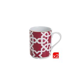 Porland Morocco Desen Fuşya 340 cc 2'li Kupa