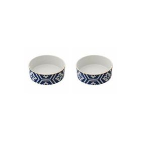 Porland Morocco Desen Mavi 18 cm 2'li Kase