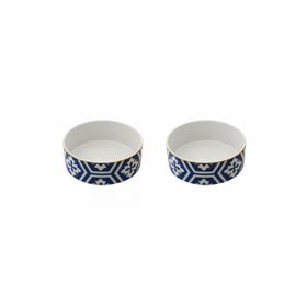 Porland Morocco Desen Mavi 18 cm 2'li Kase