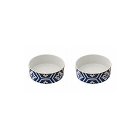Porland Morocco Desen Mavi 18 cm 2'li Kase