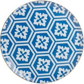 Porland Morocco Desen Mavi 28 cm Düz Tabak