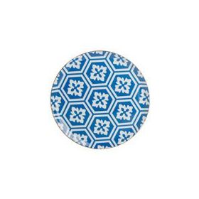 Porland Morocco Desen Mavi 28 cm Düz Tabak