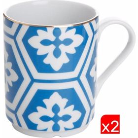 Porland Morocco Desen Mavi 340 cc 2'li Kupa