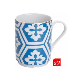 Porland Morocco Desen Mavi 340 cc 2'li Kupa