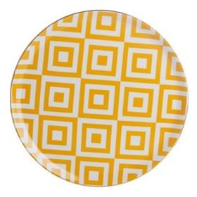 Porland Morocco Desen Sarı 28 cm 1 Adet Düz Tabak