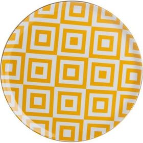 Porland Morocco Desen Sarı 28 cm 1 Adet Düz Tabak