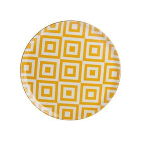 Porland Morocco Desen Sarı 28 cm 1 Adet Düz Tabak