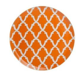Porland Morocco Desen Turuncu 28 cm Düz Tabak