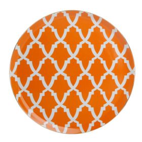 Porland Morocco Desen Turuncu 28 cm Düz Tabak