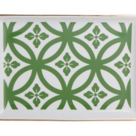 Porland Morocco Desen1 Yeşil 18 cm Porselen Kahvaltı Tabağı
