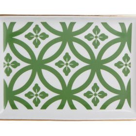 Porland Morocco Desen1 Yeşil 18 cm Porselen Kahvaltı Tabağı