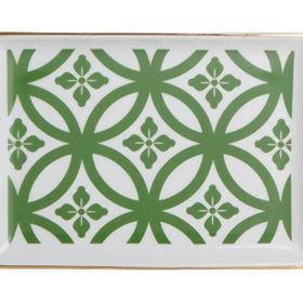Porland Morocco Desen1 Yeşil 18 cm Porselen Kahvaltı Tabağı