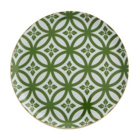 Porland Morocco Desen1 Yeşil 24 cm 6 Adet Düz Tabak
