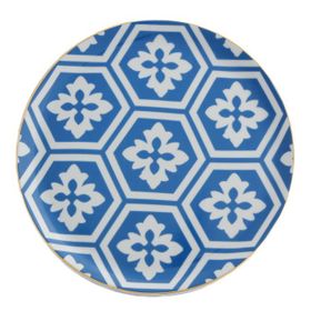 Porland Morocco Desen2 Mavi 24 cm 6 Adet Düz Tabak