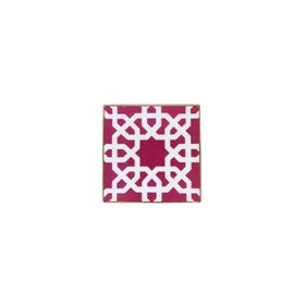 Porland Morocco Desen5 Fuşya 10x10 cm 6 Adet Bardak Altlığı