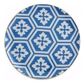 Porland Morocco DS2 6 Adet Mavi 24 cm Düz Tabak