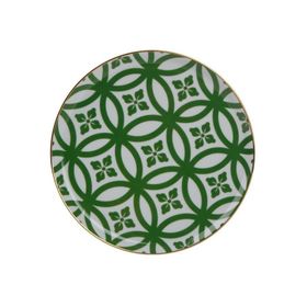 Porland Morocco Düz Tabak Desen1 Yeşil 20 cm Düz Tabak