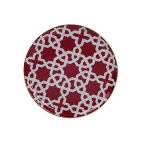 Porland Morocco Fuşya 20 cm Porselen Düz Tabak