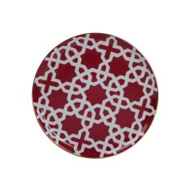 Porland Morocco Fuşya 20 cm Porselen Düz Tabak