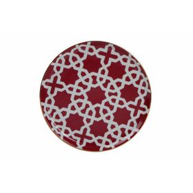 Porland Morocco Fuşya 20 cm Porselen Düz Tabak