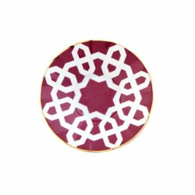 Porland Morocco Fuşya Desen 12 cm Ergonomik Çay Tabağı