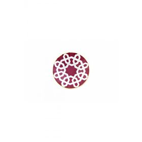 Porland Morocco Fuşya Desen 12 cm Ergonomik Çay Tabağı