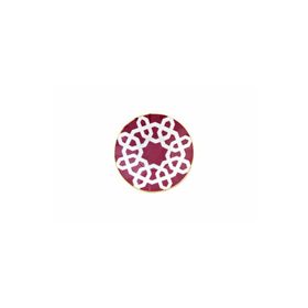 Porland Morocco Fuşya Desen 12 cm Ergonomik Çay Tabağı