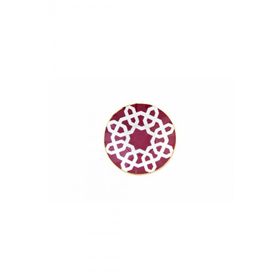 Porland Morocco Fuşya Desen 12 cm Ergonomik Çay Tabağı
