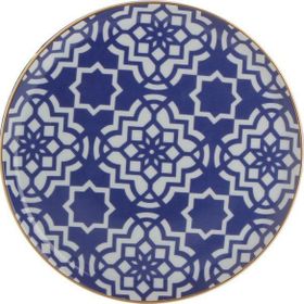 Porland Morocco Mor Desen 7 20 cm Porselen Düz Tabak