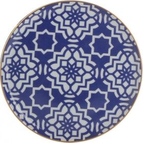 Porland Morocco Mor Desen 7 20 cm Porselen Düz Tabak
